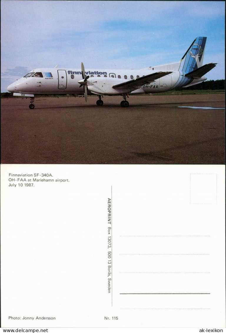 Mariehamn Propellerflugzeug: Finnaviation SF-240A OH-FAA Mariehamn Airport 1987 - Finlande