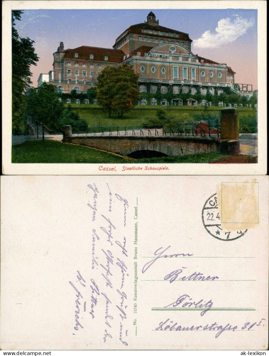 Ansichtskarte Kassel Cassel Neues Hoftheater 1928 - Kassel