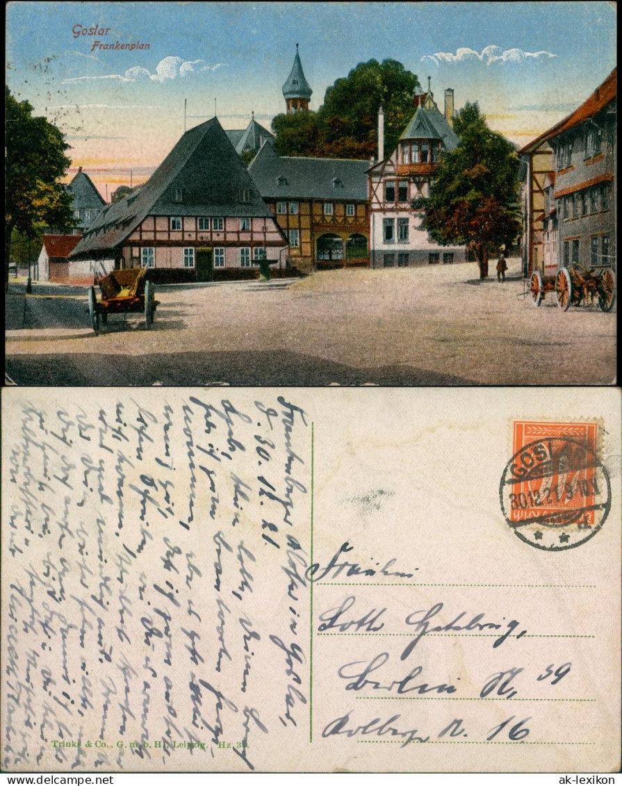 Ansichtskarte Goslar Frankenplan 1921 - Goslar