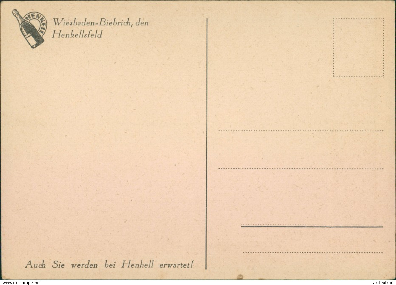 Ansichtskarte Biebrich-Wiesbaden Sektkellerei Henkell - Eingangshalle 1928  - Wiesbaden