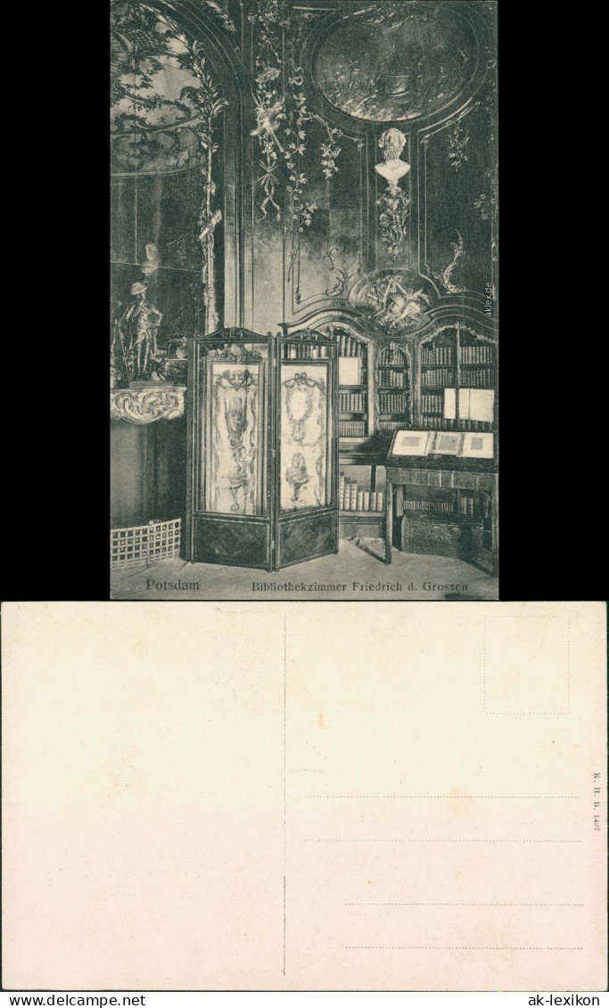 Ansichtskarte Potsdam Bibliohekzimmer Friedrich Der Große 1912  - Potsdam