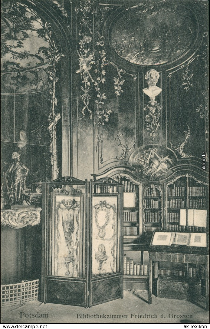 Ansichtskarte Potsdam Bibliohekzimmer Friedrich Der Große 1912  - Potsdam