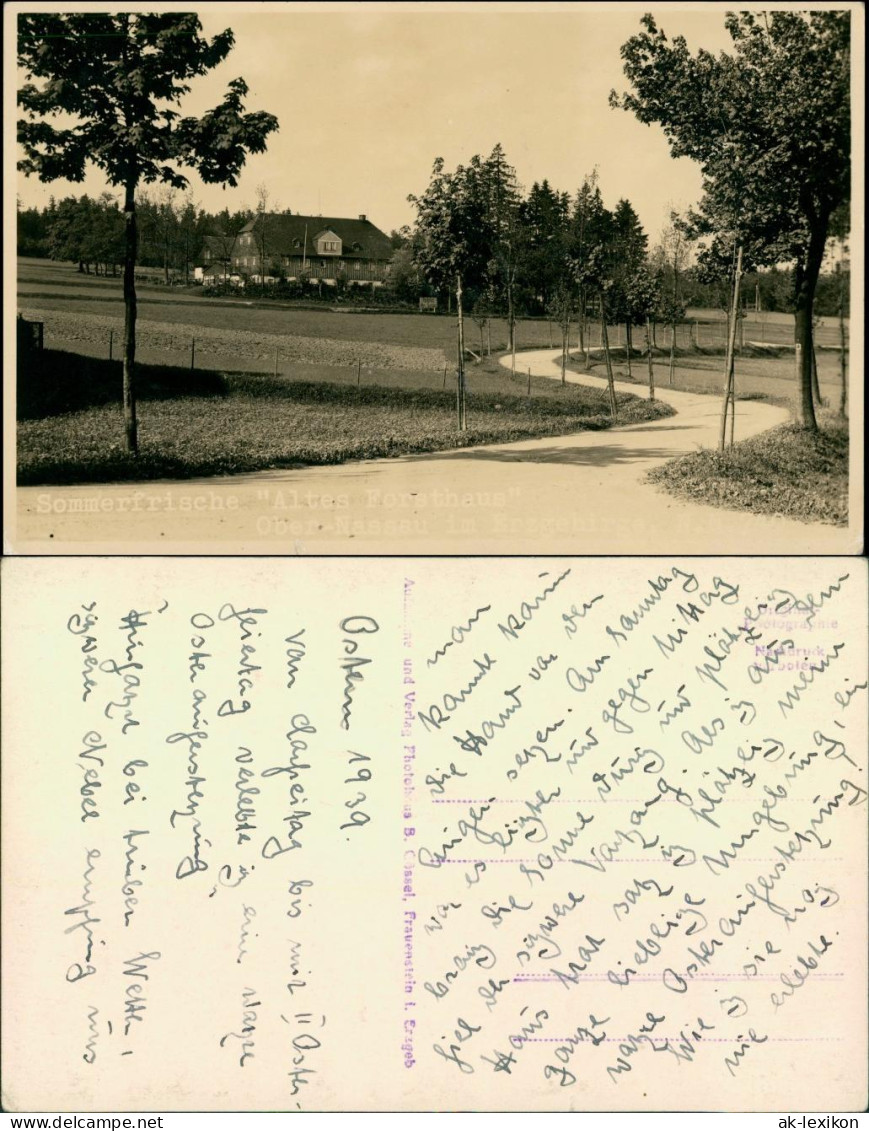 Ansichtskarte Frauenstein (Erzgebirge) Altes Forsthaus 1929  - Frauenstein (Erzgeb.)