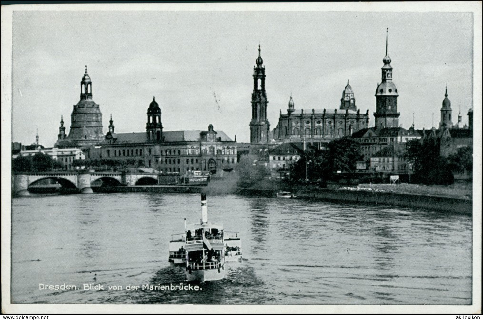 Ansichtskarte Innere Altstadt-Dresden Elbdampfer - Altstadt 1939  - Dresden