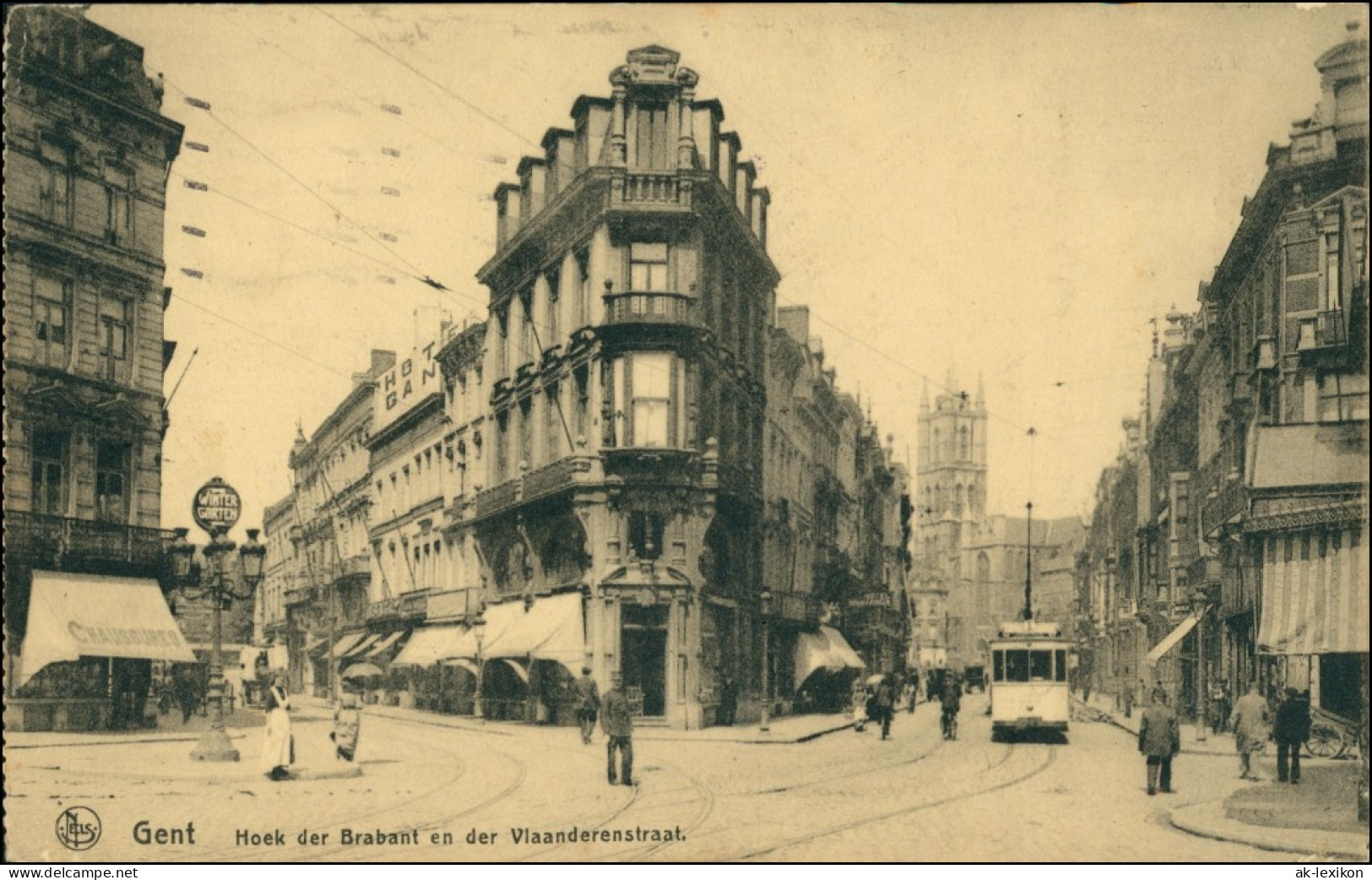 Postkaart Gent Ghent (Gand) Hoek Der Brabant Vlanderernstraat 1913  - Autres & Non Classés