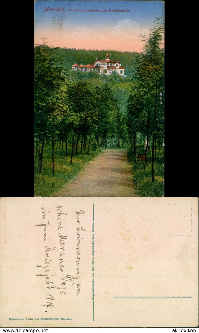Ansichtskarte Meerane Ferienkolonie Am Kirchenholz 1914  - Meerane