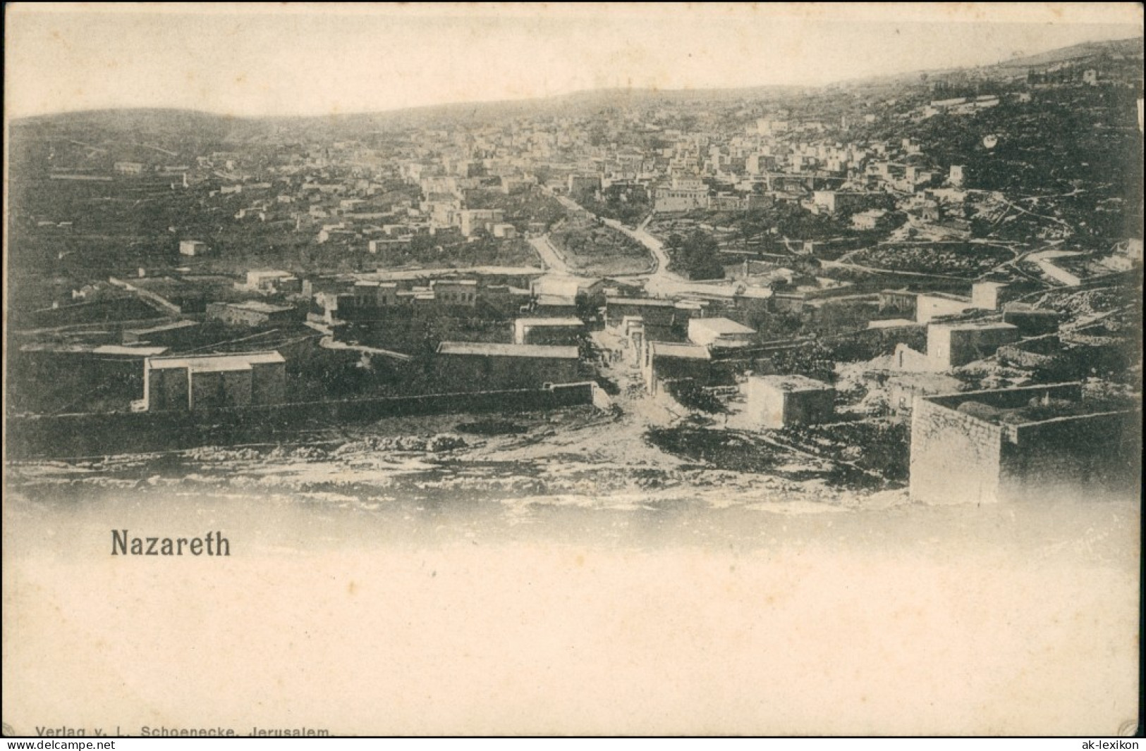 Postcard Nazareth Blick Auf Die Stadt 1907  - Israel