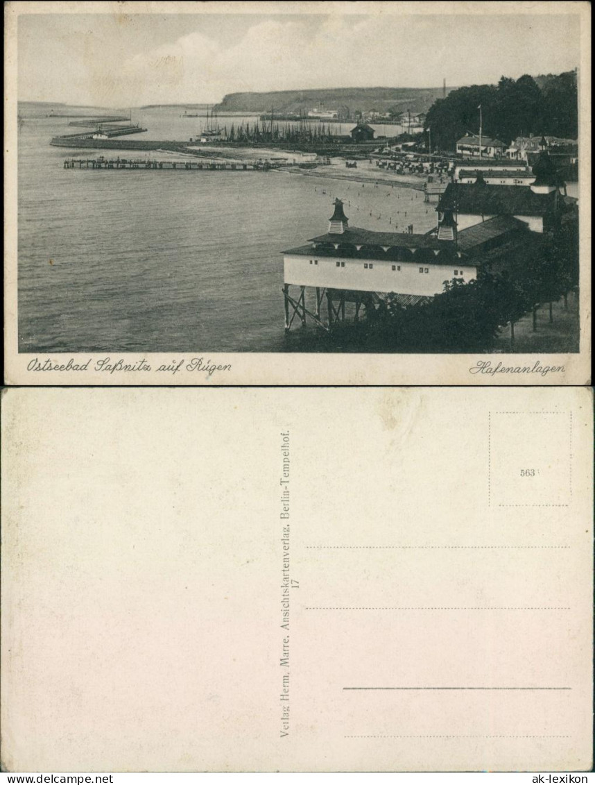 Ansichtskarte Sassnitz Saßnitz Partie An Den Hafenanlagen 1928  - Sassnitz