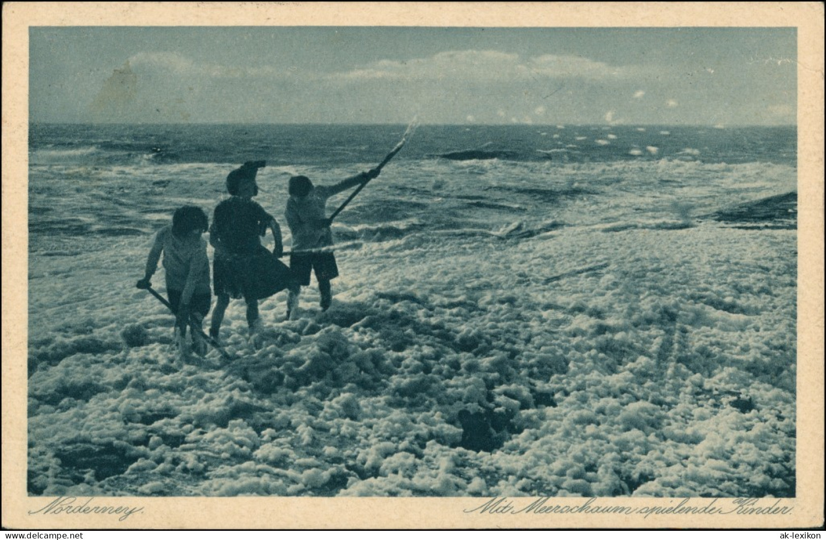 Ansichtskarte Norderney Mit Meerschaum Spielende Kinder 1924  - Norderney