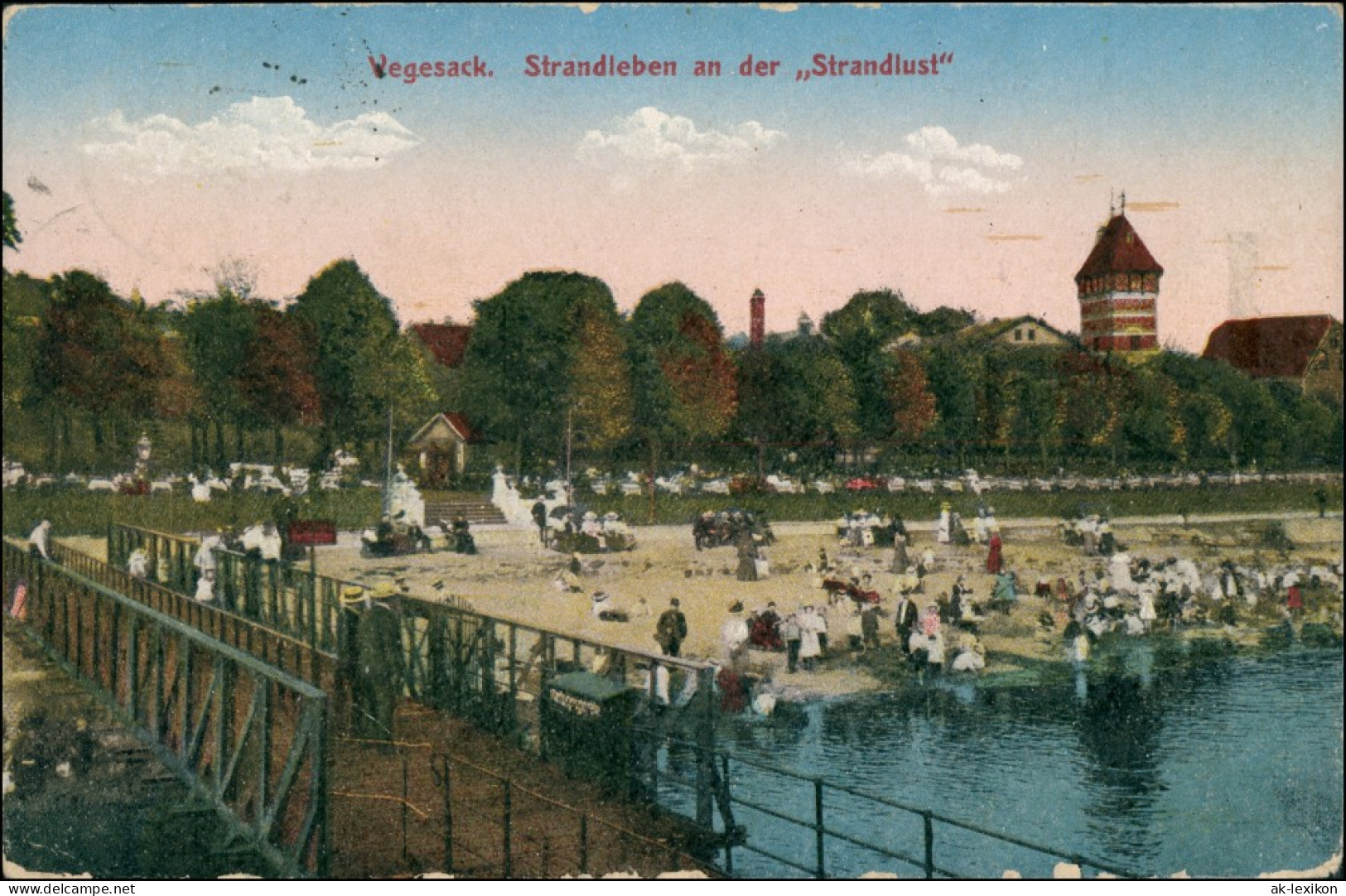 Ansichtskarte Vegesack-Bremen Strandleben, Strandlust 1925  - Bremen