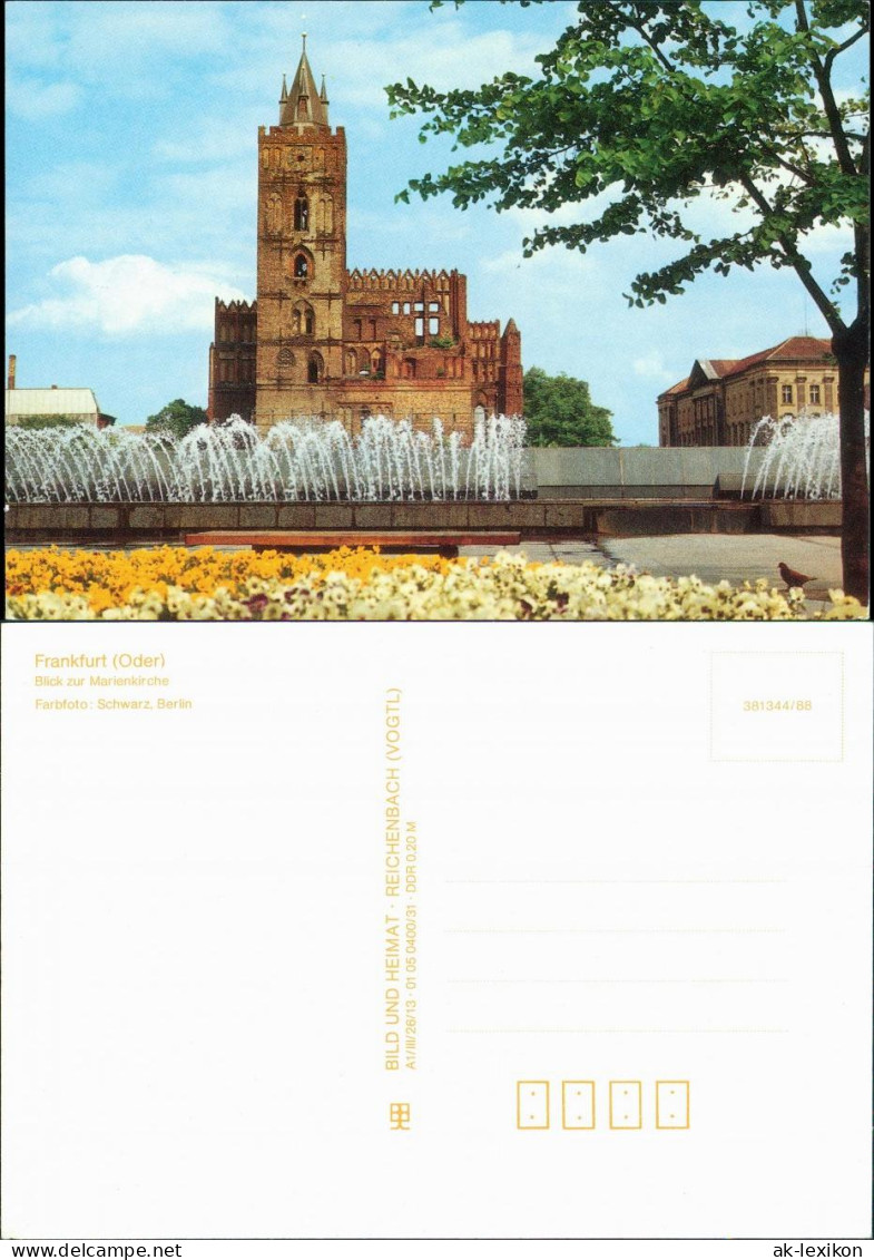 Ansichtskarte Frankfurt (Oder) Marienkirche 1988 - Frankfurt A. D. Oder