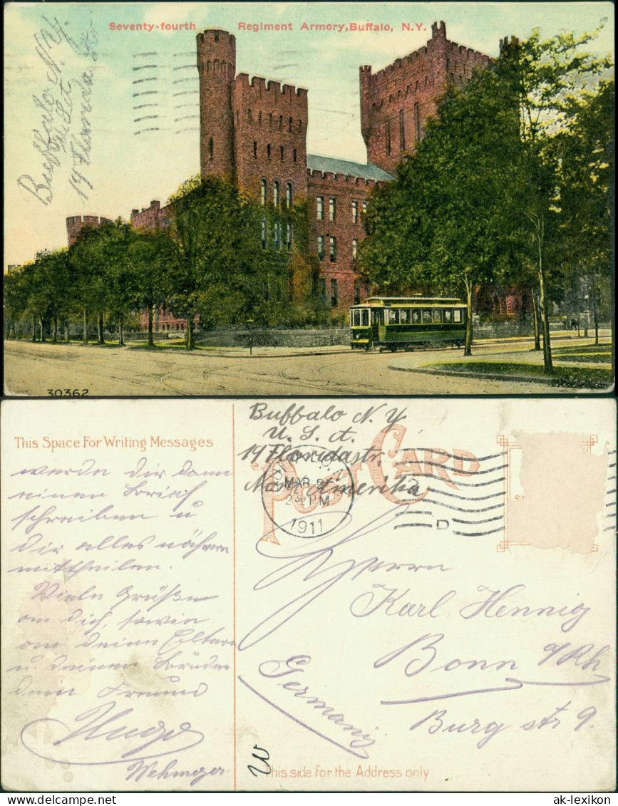 Postcard Buffalo Seventy-fourth Regiment Armory 1911  - Sonstige & Ohne Zuordnung