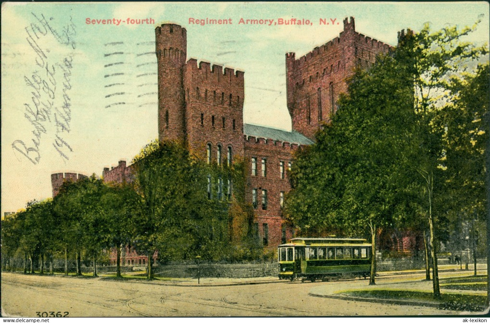 Postcard Buffalo Seventy-fourth Regiment Armory 1911  - Sonstige & Ohne Zuordnung