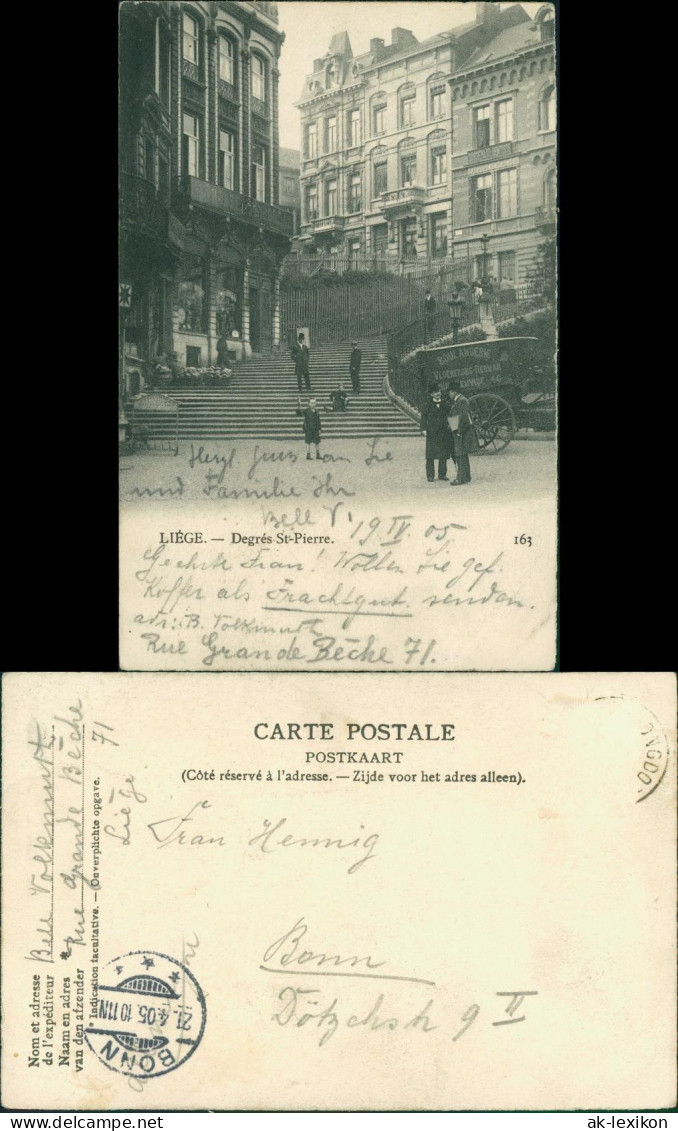 Postkaart Lüttich Luik &#47; Wallonisch: Lîdje Degres St.-Pierre 1905 - Andere & Zonder Classificatie
