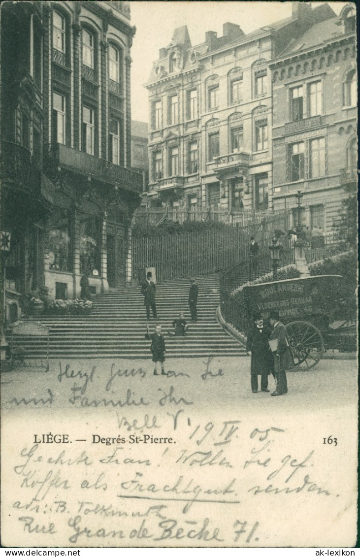 Postkaart Lüttich Luik &#47; Wallonisch: Lîdje Degres St.-Pierre 1905 - Autres & Non Classés