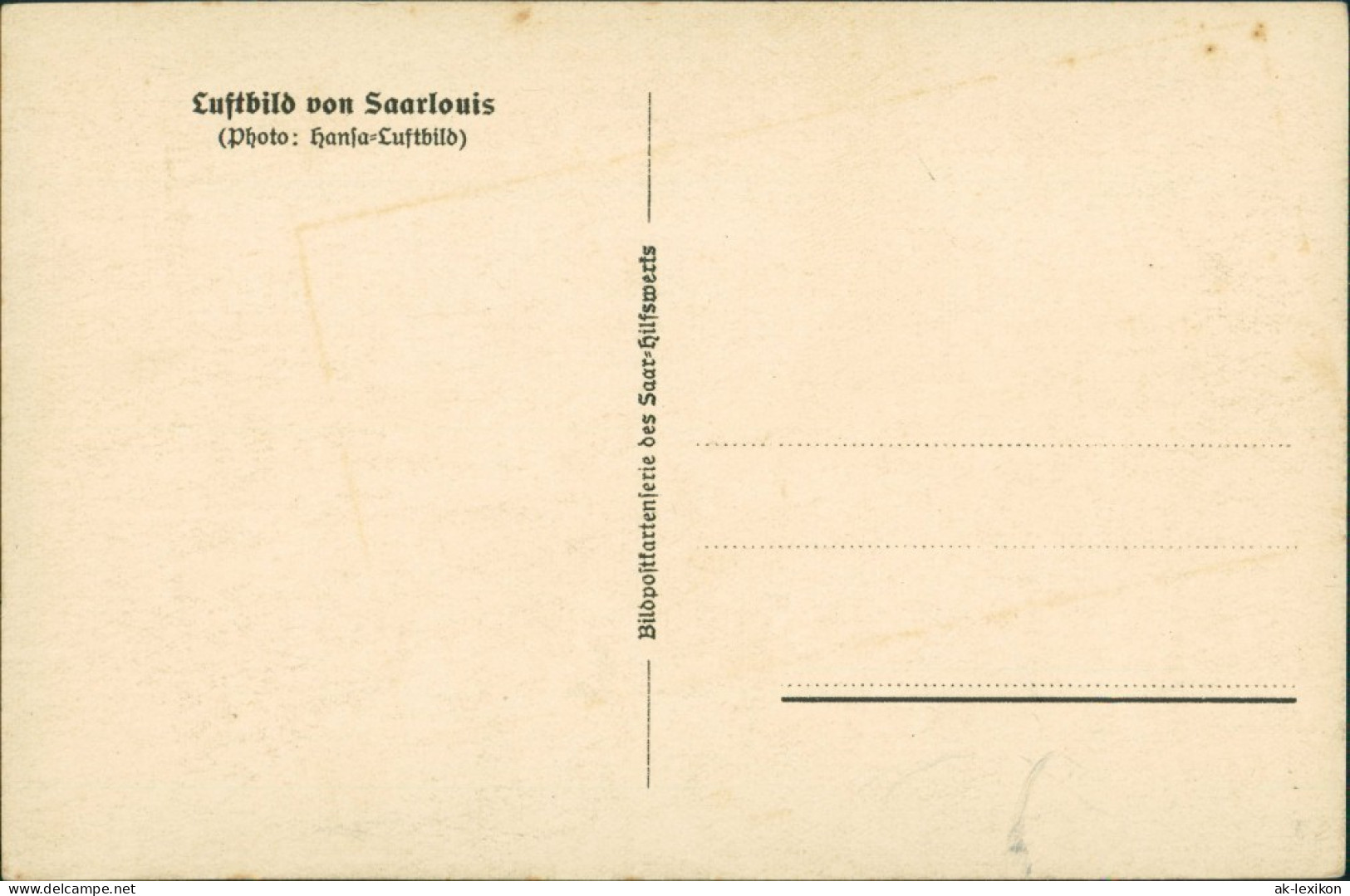 Ansichtskarte Saarlouis Luftbild 1932 - Andere & Zonder Classificatie