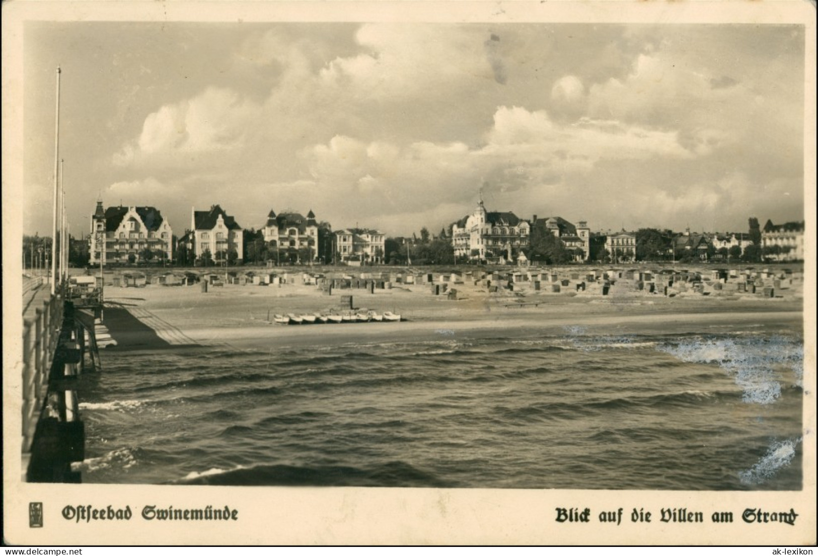 Postcard Swinemünde Świnoujście Promenade 1934 - Pommern