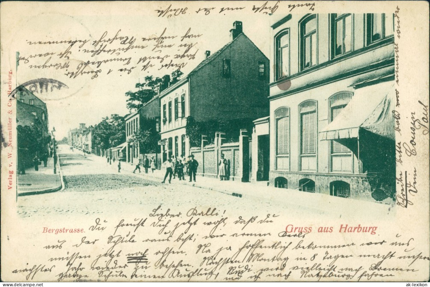Ansichtskarte Harburg-Hamburg Partie In Der Bergstrasse 1900 - Harburg