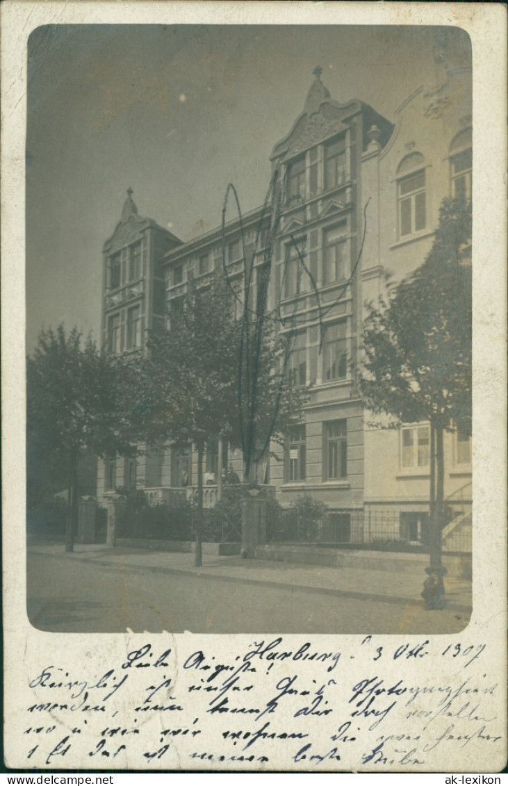 Ansichtskarte Harburg-Hamburg Hausfassade - Straße Privatfoto 1911  - Harburg