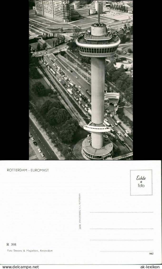 Postkaart Rotterdam Rotterdam Luftbild Stadt Und Euromast 1965 - Rotterdam