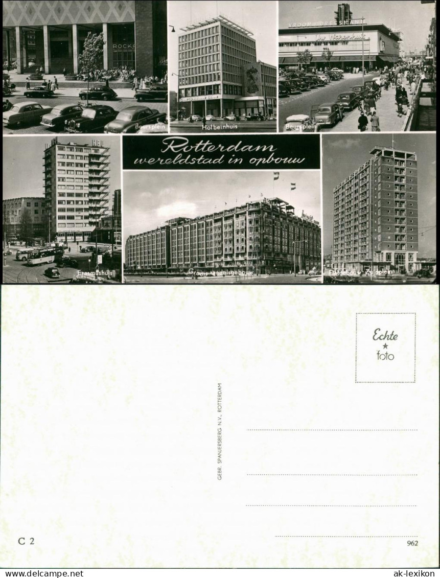 Postkaart Rotterdam Rotterdam MB: Straßen Und Neubauten 1962 - Rotterdam