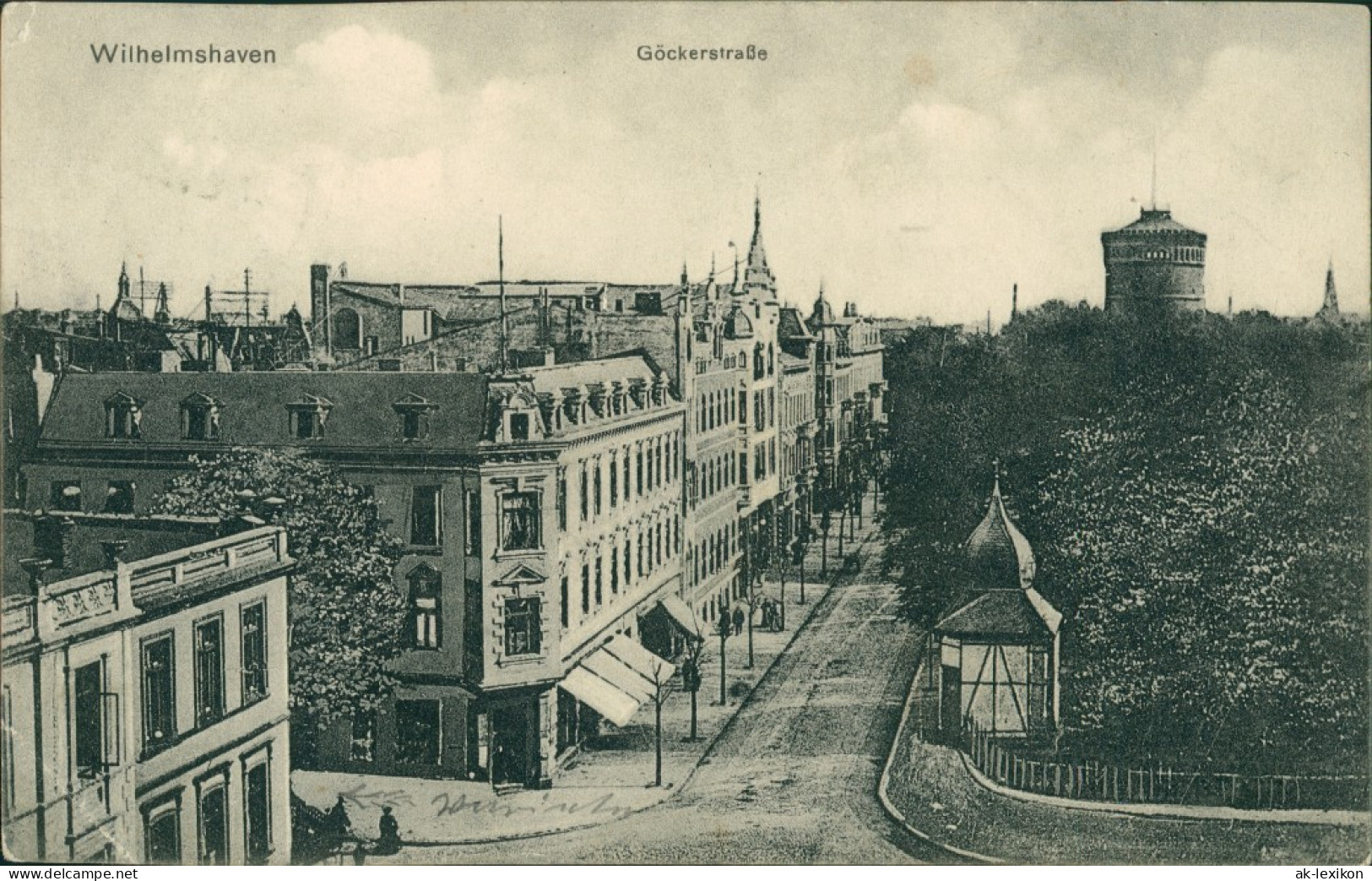 Ansichtskarte Wilhelmshaven Kiosk - Göckerstraße 1910  - Wilhelmshaven