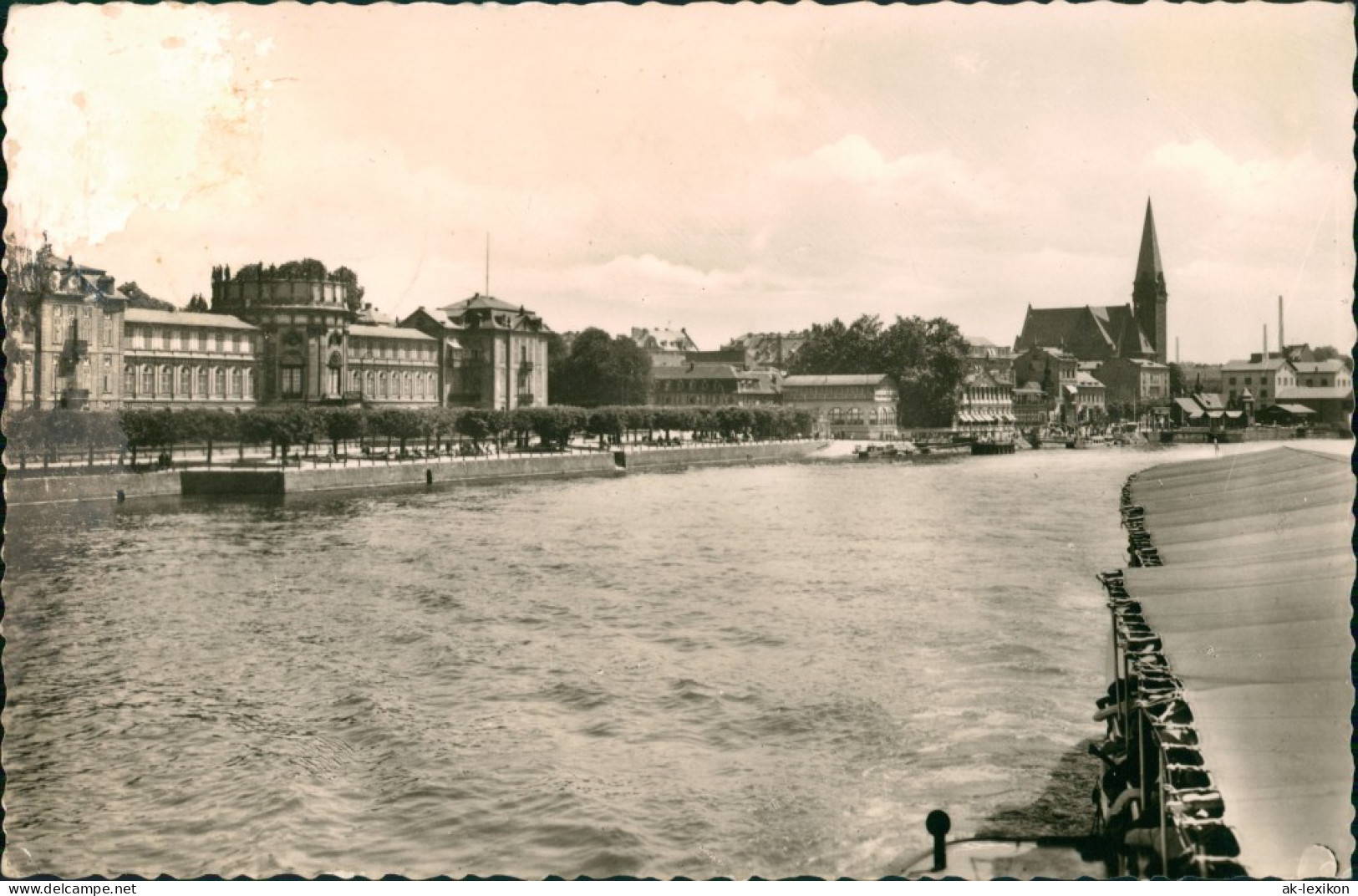 Biebrich-Wiesbaden Stadtteil Biebrich, Partie Am Rhein, Blick Zur Kirche 1960 - Wiesbaden