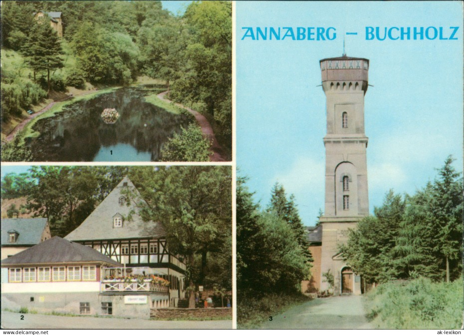 Annaberg-Buchholz Waldschlößchenpark, HOG Frohnouer Hammer", Pöhlberg 1965 - Annaberg-Buchholz