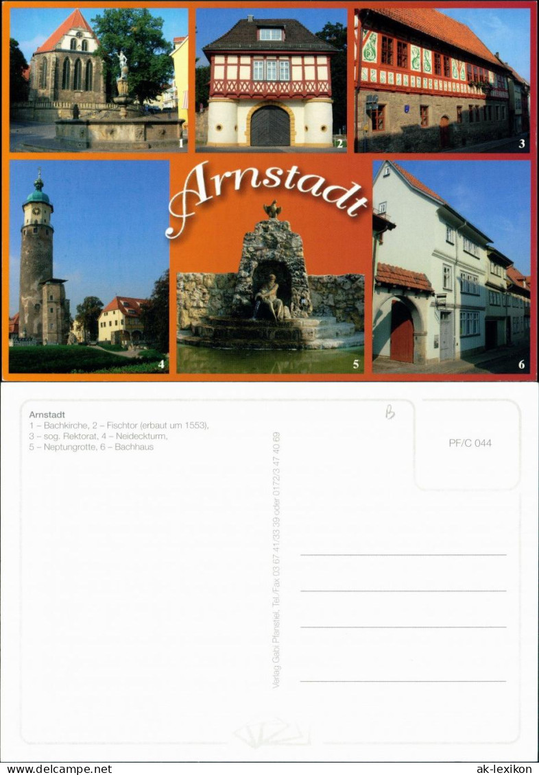 Arnstadt Bachkirche, Fischtor, Rektorat, Neideckturm, Neptungrotte,  1995 - Arnstadt