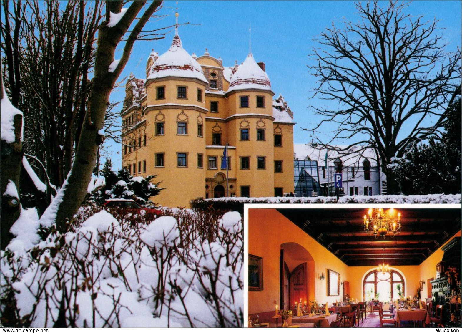 Ansichtskarte Bertsdorf-Hörnitz Schloßhotel Im Winter, Schnee 1995 - Bertsdorf-Hoernitz