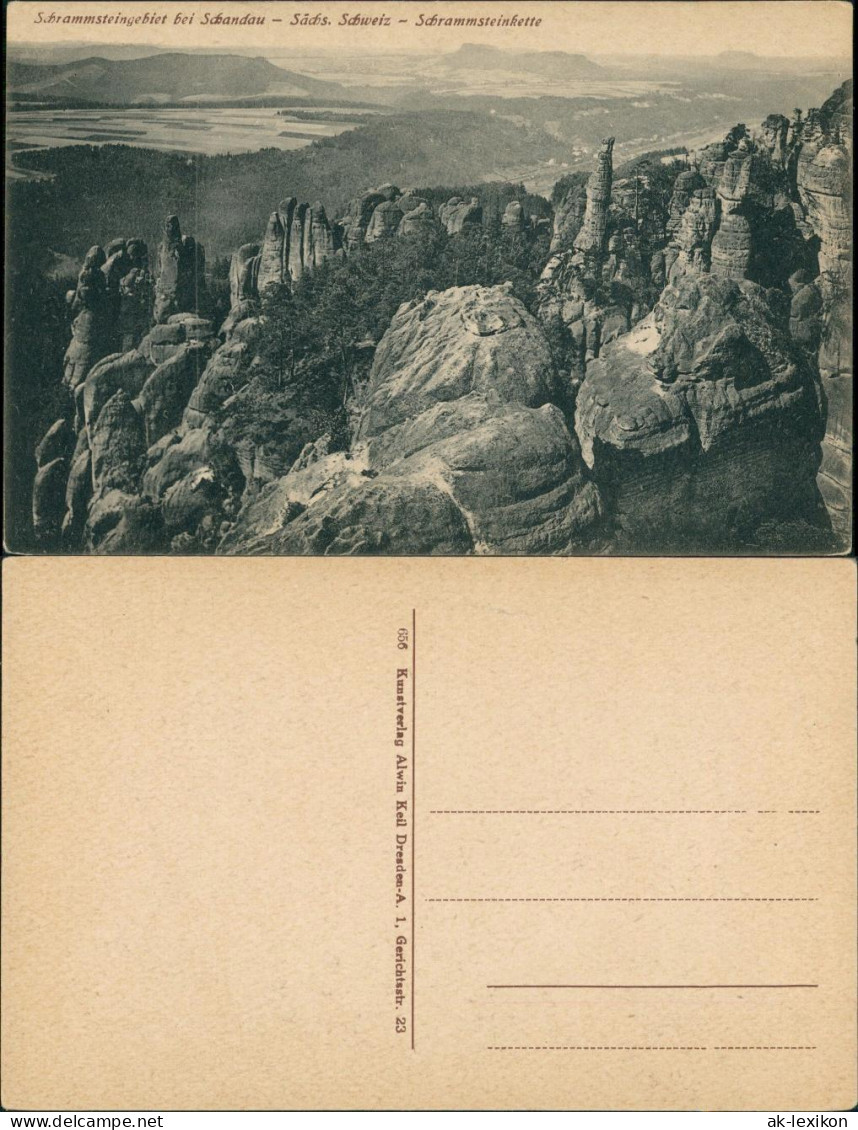 Ansichtskarte Bad Schandau Schrammsteinkette 1915 - Bad Schandau