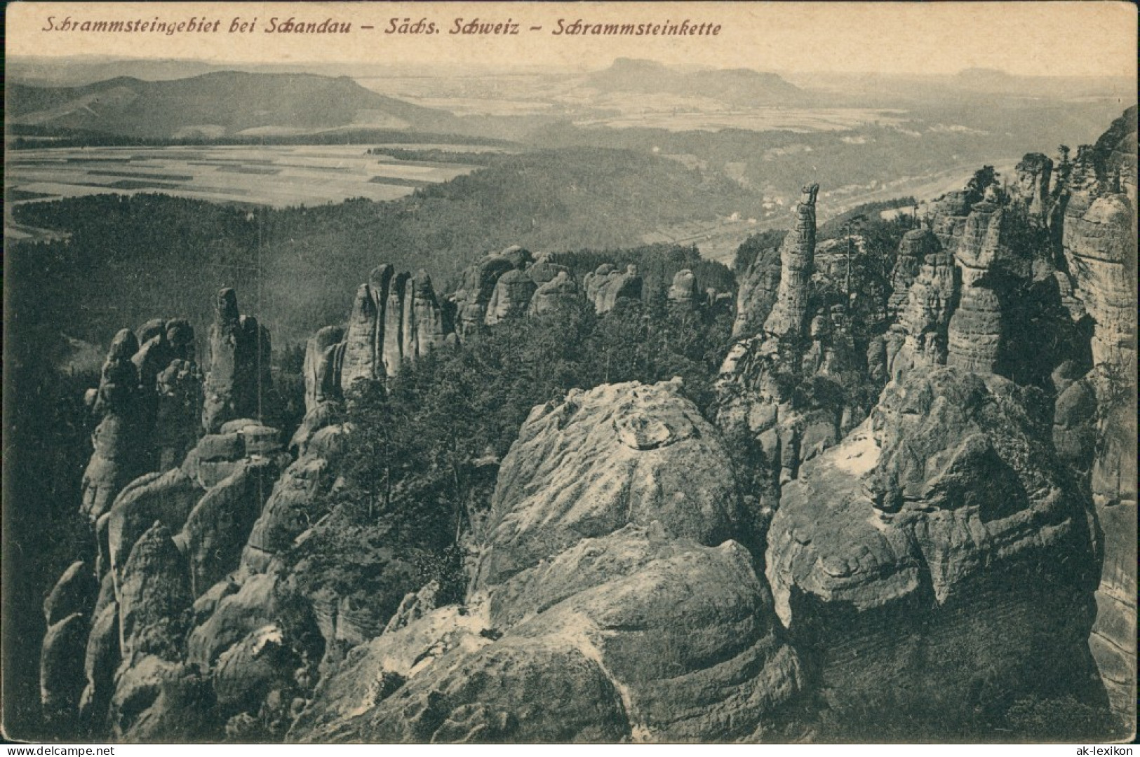 Ansichtskarte Bad Schandau Schrammsteinkette 1915 - Bad Schandau