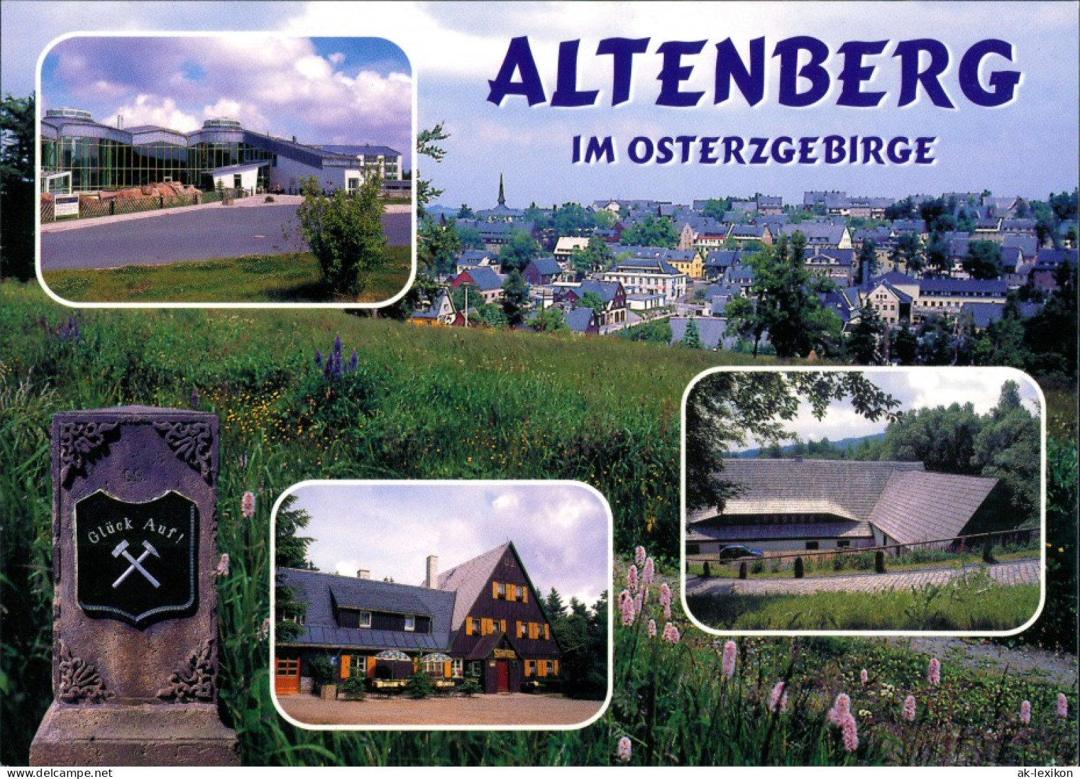 Altenberg (Erzgebirge) Mehrbild-AK Glück Gaststätte, Teilansicht 2010 - Altenberg