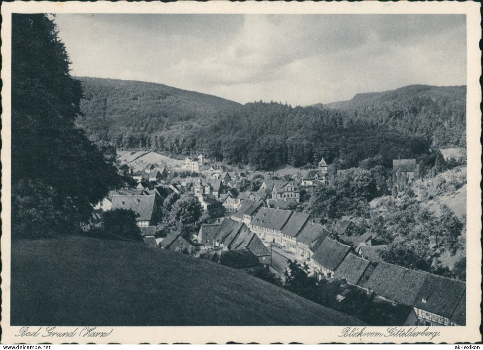 Ansichtskarte Bad Grund (Harz) Stadtpartie 1929 - Bad Grund