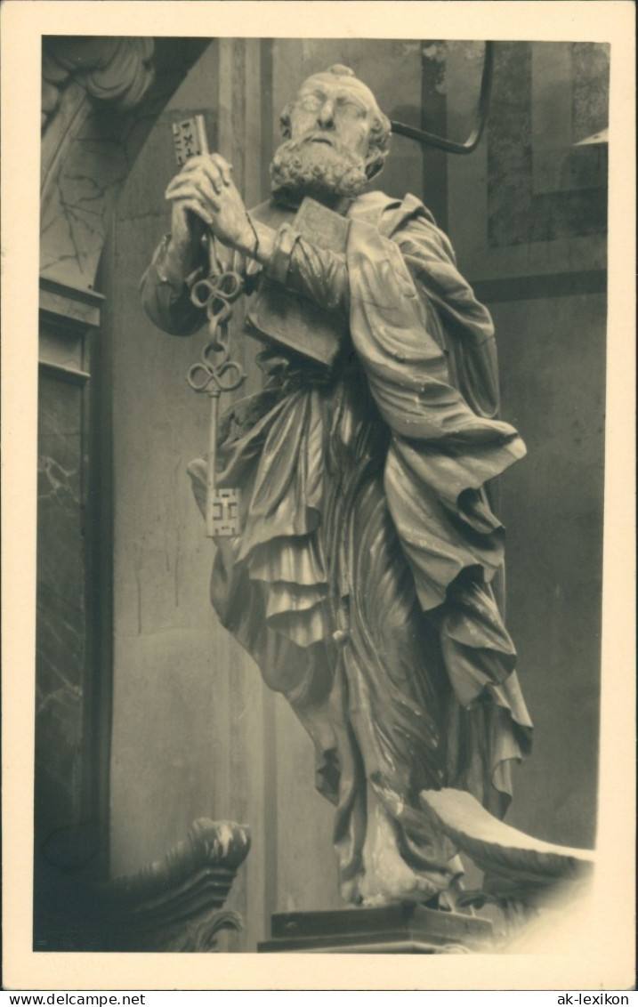 Ansichtskarte  Foto Hege, Religiöse Skulptur St. Wenzel Naumburg/Saale 1925 - Otros & Sin Clasificación