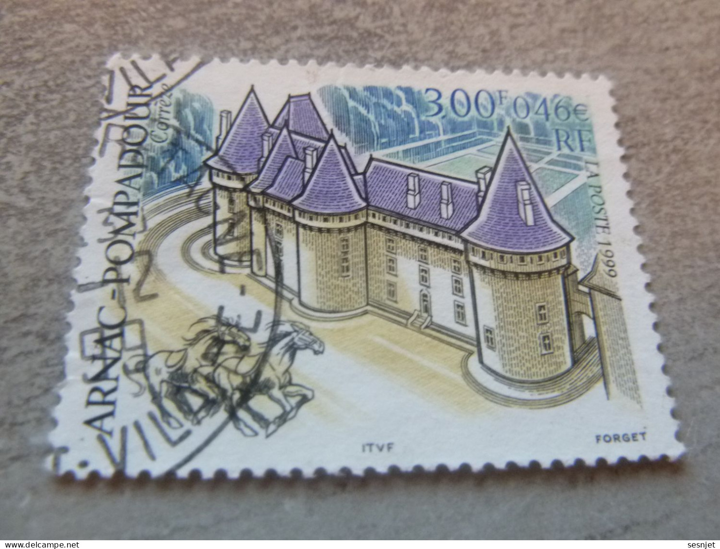 Arnac-Pompadour - Le Château - 3f. (0.46€) - Yt 3279 - Multicolore - Oblitéré - Année 1999 - - Châteaux