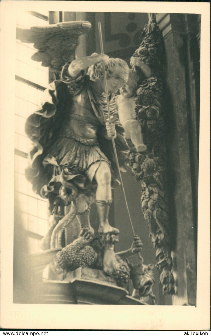 Ansichtskarte  Engel Skulptur An Einer Kirche (Foto Hege) 1925 - Altri & Non Classificati