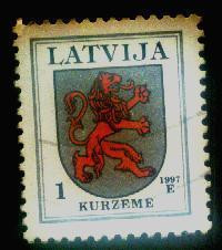 (!) Latvia-LION- 1 Sant -1997 Year -stamp -~~ - Lettland