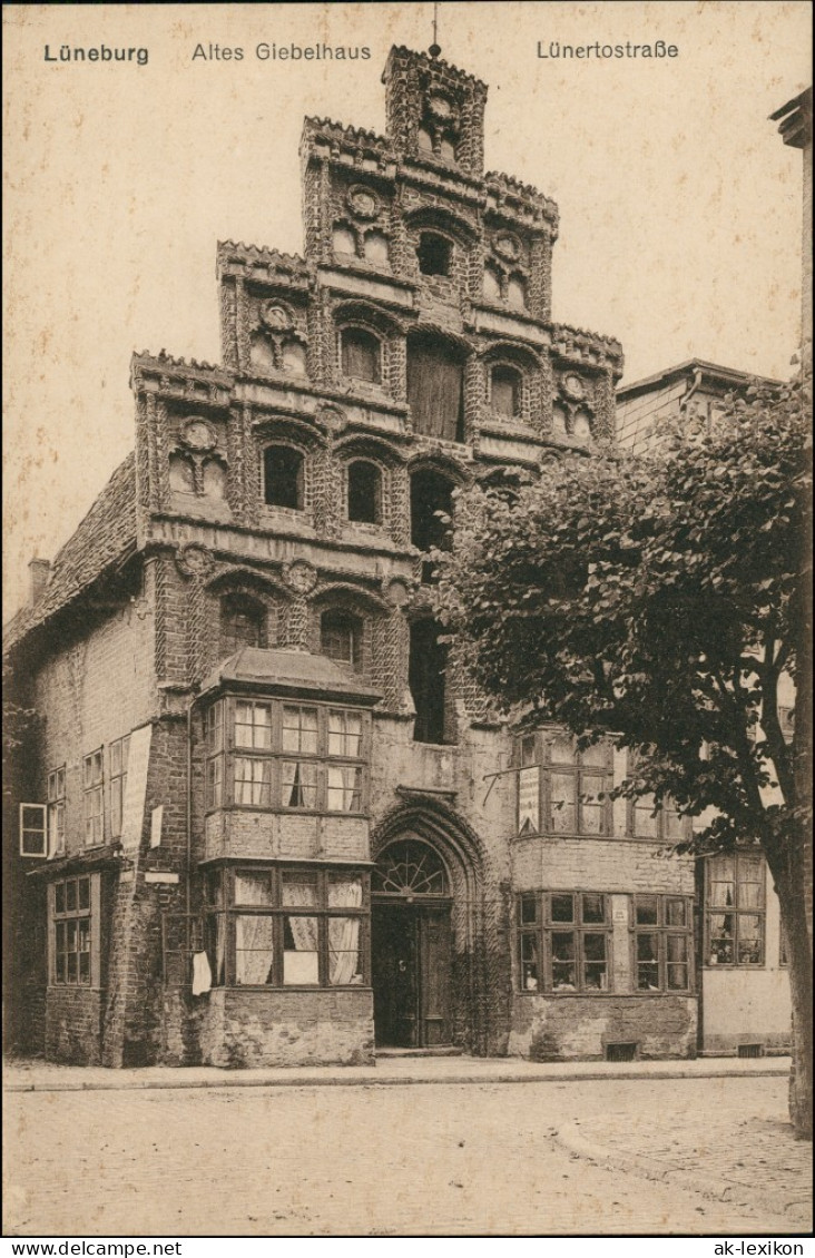 Ansichtskarte Lüneburg Altes Giebelhaus - Lünertorstraße 1912 - Lüneburg