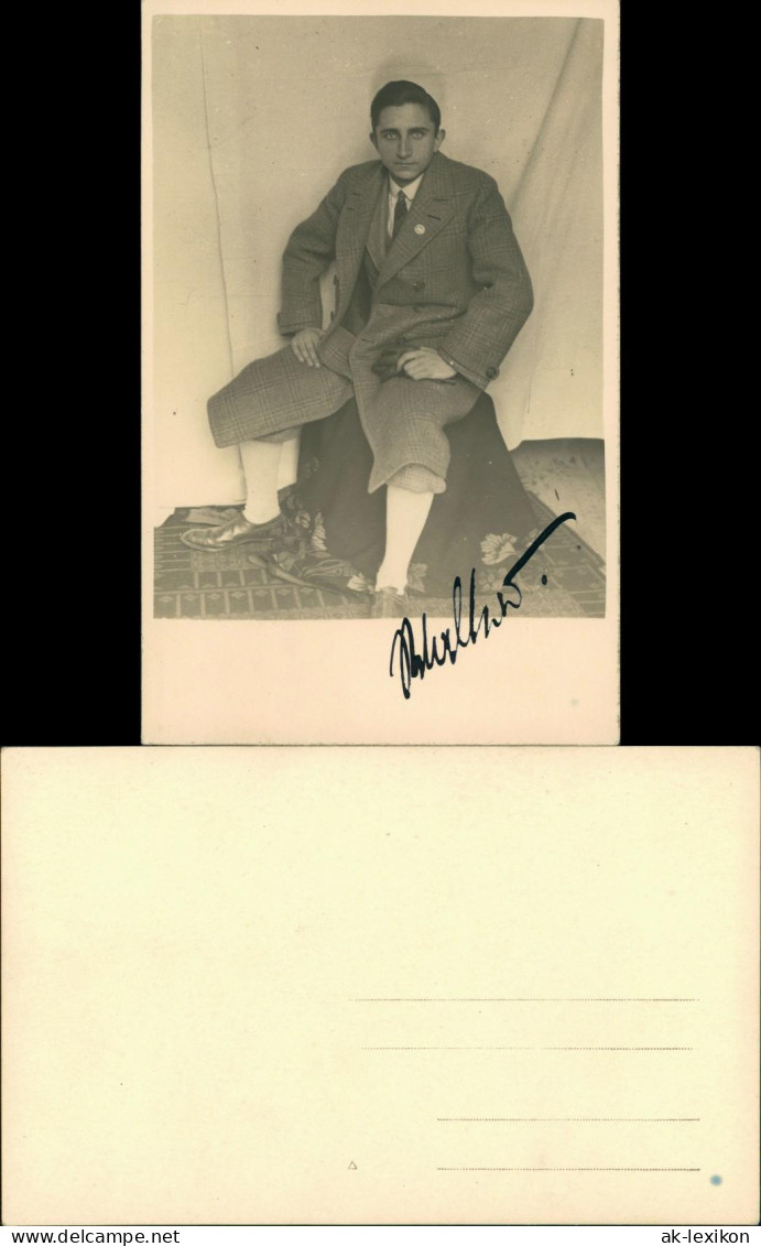 Original Signiertes Männer Foto (Schauspieler? Name Unbekannt) 1930 Privatfoto - Bekende Personen