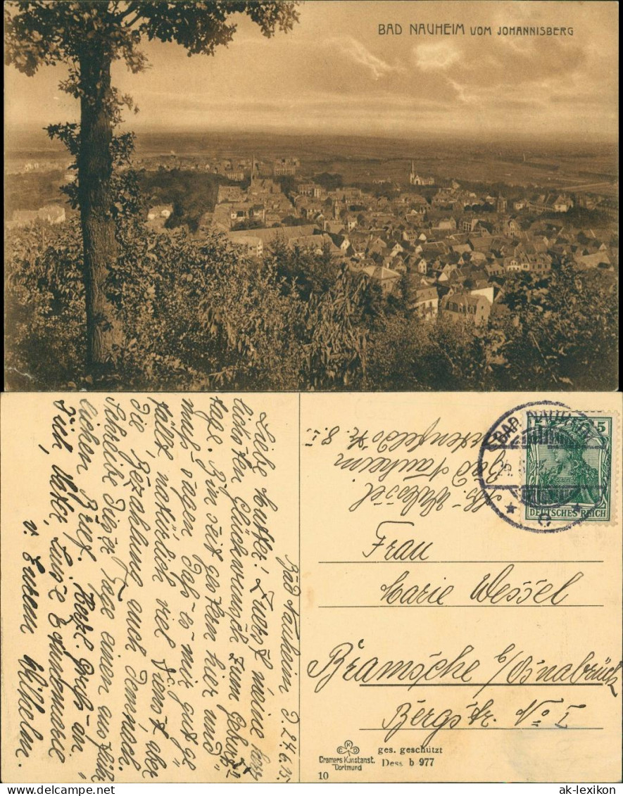 Ansichtskarte Bad Nauheim Vom Johannisberg 1915 - Bad Nauheim