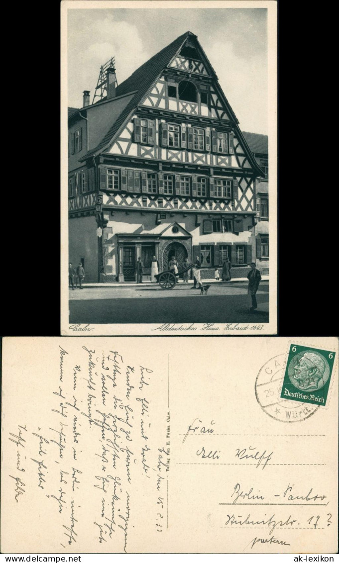 Ansichtskarte Calw Partie Am Altdeutschen Haus 1928 - Calw