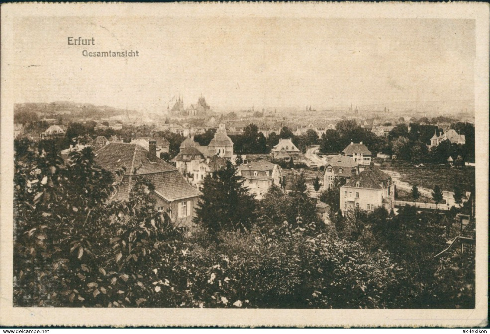 Ansichtskarte Erfurt Stadtpartie - Villen 1920 - Erfurt