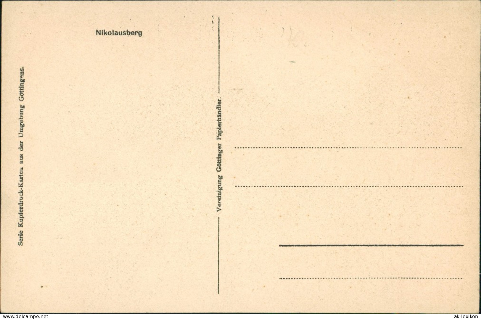 Ansichtskarte Nikolausberg-Göttingen Stadtpartie 1928 - Goettingen