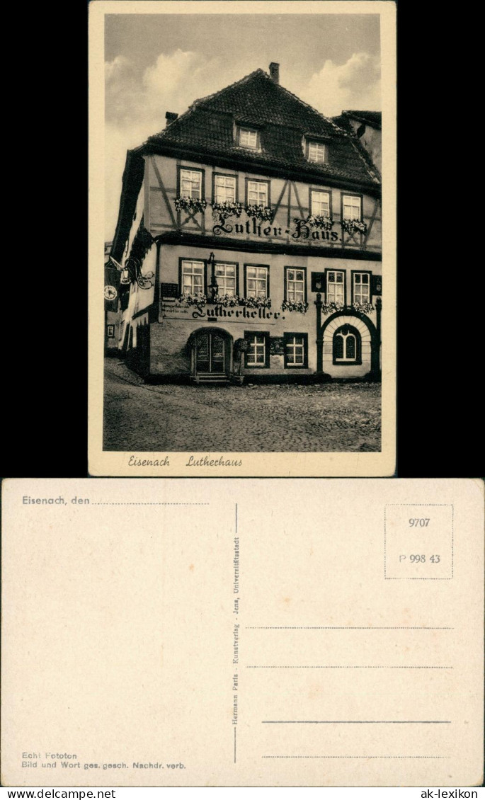 Ansichtskarte Eisenach Lutherhaus 1943 - Eisenach