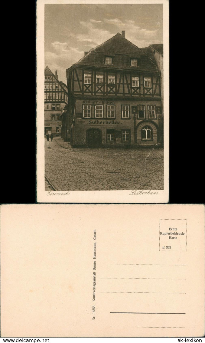Ansichtskarte Eisenach Lutherhaus, Lutherkeller - Straße 1928 - Eisenach