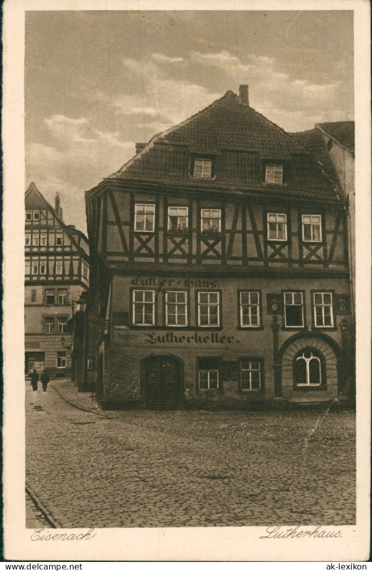 Ansichtskarte Eisenach Lutherhaus, Lutherkeller - Straße 1928 - Eisenach