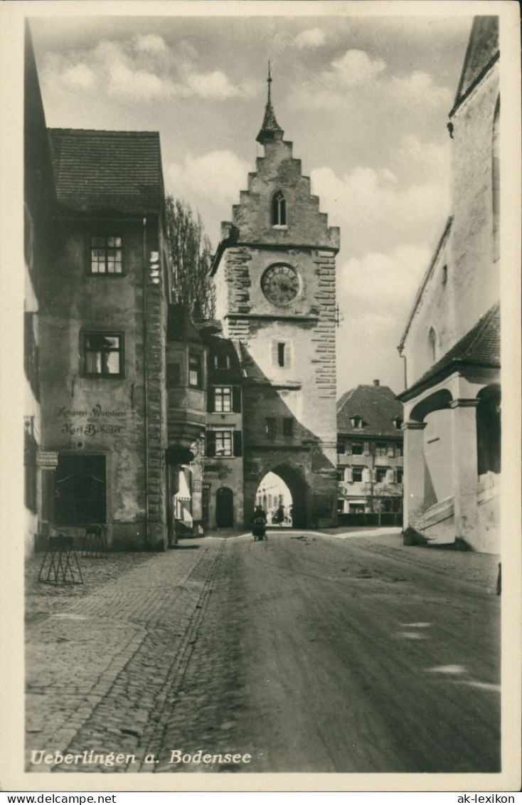 Ansichtskarte Überlingen Strassen Häuser Partie Mit Torbogen Gebäude 1930 - Ueberlingen