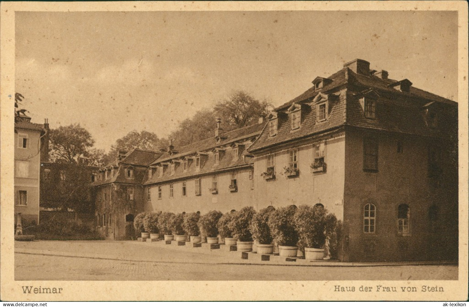 Ansichtskarte Weimar Strassen Partie Am Haus Der Frau Von Stein 1920 - Weimar