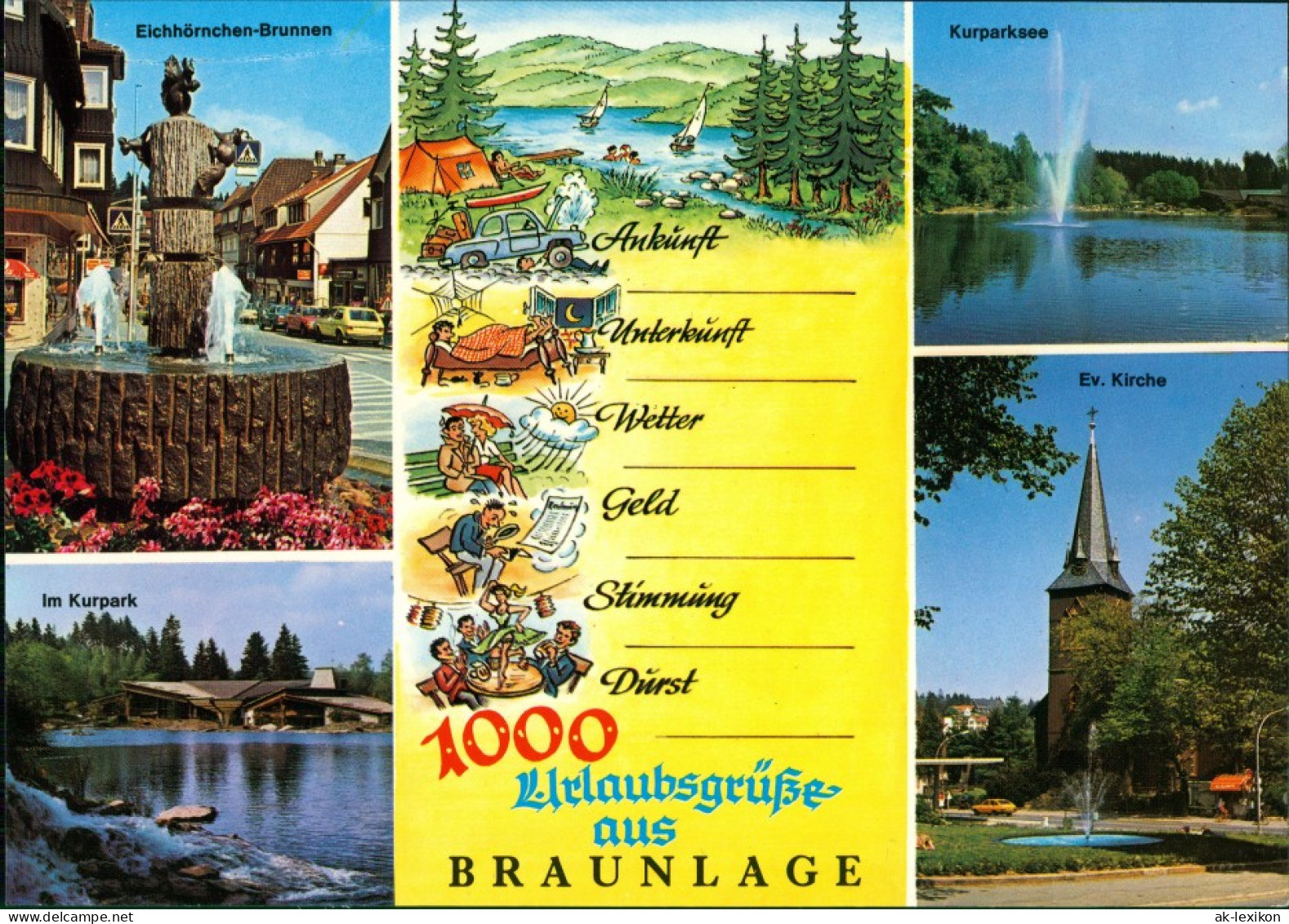 Braunlage Mehrbild-AK Mit Stimmungsbericht & Stadtansichten 1975 - Braunlage